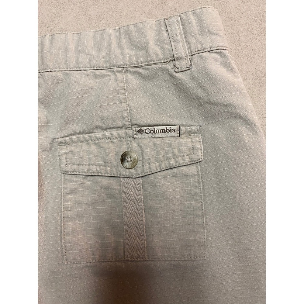 Columbia Womens Tan Ripstop Cargo Hiking Shorts Khaki AL4355 Size 10 - Picture 5 of 5